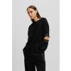MIKINA KARL LAGERFELD GLITTER LOGO TAPE SWEATSHIRT BLACK