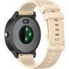 eses Jednofarebný silikónový remienok pre smart hodinky Garmin 20 mm Farba: béžová