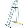 Zarges Hliníkový skladací plošinový rebrík, 10 priečok, výška plošiny 2,6 m