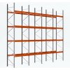Majster Regál Paletové regály|Drôtená polica|600x185x110-4 police|4 moduly, Oranžová/Zinok