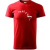 Evolúcia parašutista zoskok - Klasické pánske tričko vyššej gramáže - 4XL ( Červená )