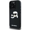 Zadný kryt Karl Lagerfeld 3D Rubber Double Heads pre Apple iPhone 16 Pro, čierna