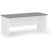 Kancelársky písací stôl PRIMO WHITE, 180x80 cm, biela/grafit