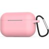 AppleKing silikónový obal s karabínou pre AirPods Pro – ružový - možnosť vrátiť tovar ZADARMO do 30tich dní