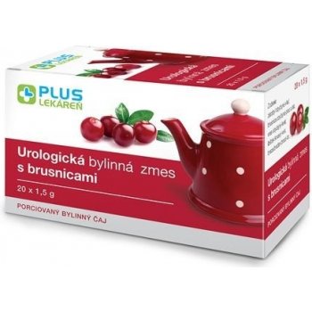 PLUS LEKÁREŇ Urologická bylinná zmes s brusnicami porciovaná 20 x 1,5 g