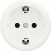 Kliklap - Retro domová zásuvka bez rámčeka SCHUKO 230V/16A snehovo biela W/ZS + záruka 3 roky zadarmo