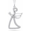 Brilio Silver Nežný strieborný prívesok anjel PT35W