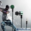 Štupľové slúchadlá - 3,5mm Jack - zeleno čiernej