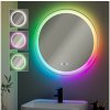 | Brilagi- LED RGBW stmievateľné vyhrievané zrkadlo s podsvietením AVA PRO LED/18W/230V pr. 60 cm IP44 | FG-GM1109-18W-RGB