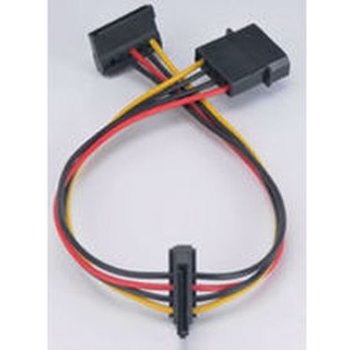 AKASA Redukcia 4pin Molex na 2x 15pin SATA Power 30 cm AK-CBPW01-30