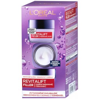 L'Oréal Paris Revitalift Filler denný krém 50 ml + nočný krém 50 ml darčeková sada