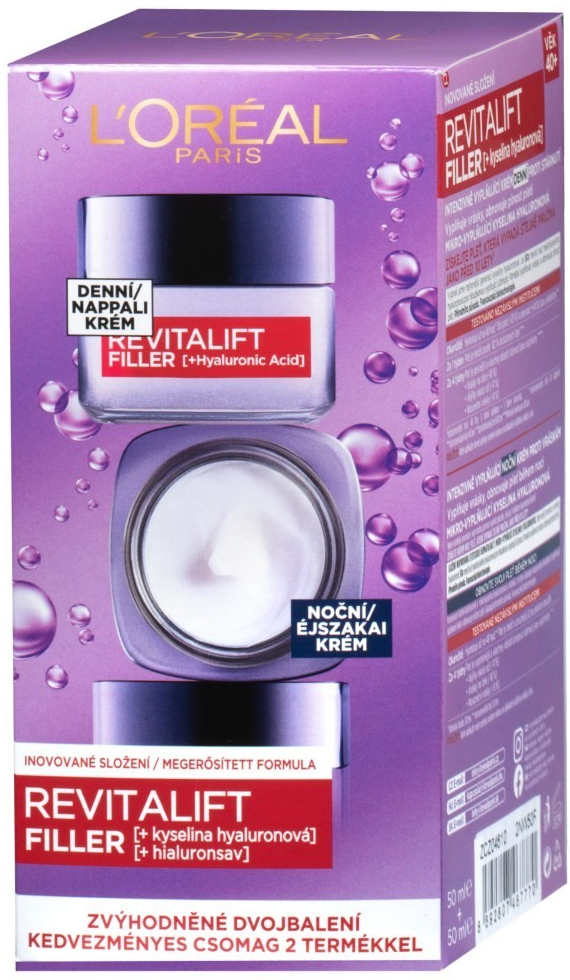 L\'Oréal Paris Revitalift Filler denný krém 50 ml + nočný krém 50 ml darčeková sada