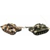 Tank RC 2ks 25cm tanková bitka + čias. pack 27MHZ a 40MHz maskáč so zvukom so svetlom v kr