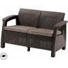 ALLIBERT CORFU LOVE SEAT hnedá/hnedošedá (223214) - pohovka k záhradného nábytku