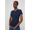Tommy Jeans basic tričko dámske bavlnené s elastanom DW0DW17383 tmavomodrá XS
