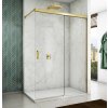 SANSWISS CADURA GOLD CAW2 100cm pravý walk-in sprchový kút / sprchová stena samostatná s posuvným dielom, profil zlatý - 68 – sklo sieťotlač Shade