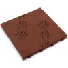 Hnedá plastová terasová dlažba Linea Easy (plástov) - dĺžka 39 cm, šírka 39 cm, výška 2,65 cm