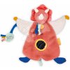 Plyšový dinosaurus na bábkové divadlo Dino Lou Hand Puppet Doudou et Compagnie červený 25 cm od 0 mes
