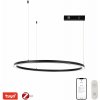 Immax NEO FINO NEW 07215L Smart závesné svietidlo LED D800mm 60W/4200lm 2700-6500K čierna, stmievateľné, diaľkové ovládanie, Zigbee 3.0