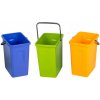 3x KOSZ NA ŚMIECI Nádoby na triedenie odpadu, farebné, do kuchyne, 10L