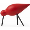 Normann Copenhagen Drevený vtáčik Shorebird, stredný, red/black