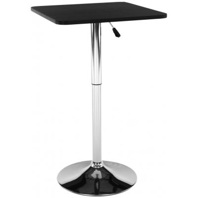 Tempo Kondela Barový stôl s nastaviteľnou výškou, čierna, 57x84-110 cm, FLORIAN