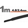 Zmršťovacia hadica 11025F 4,8/2,4mm/1m čierna bužírka