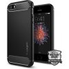 AppleMix Kryt SPIGEN Rugged Armor pre Apple iPhone 5 / 5S / SE - gumový - čierny