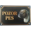 Tabuľka kovová Pozor pes - Boxer