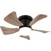Globo Lighting Hines podhľadová lampa s ventilátorom 1x9 W čierna-drevo