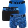 DIESEL - pánske boxerky 3PACK cotton stretch modern all ower print blue-L (84-89 cm)
