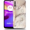 Picasee silikónový čierny obal pre Motorola Moto E40 - Cream marble