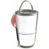 Misky na jedlo s popruhom a lyžicou Black-Blum (300/550 ml.) biela, olivová BP010