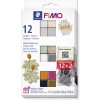 FIMO Efekt BOHO COLOR sada 12 farieb 25 g + PROMO PRSTENY