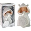 LEAN TOYS Bábika Sweet Baby v zavinovačke - sivá