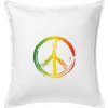 Peace symbol paint - Vankúš 50x50 - 50x50 - Vrátane výplne ( Biela )