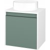 Dreja Skrinka pod umývadlo VISIT SZD 50 (umývadlo Circo) - N01 Biela lesk / Úchytka T33 - čierna mat / L18 Mint vysoký lesk / Levé