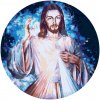 Vymalujsisam.sk Maľovanie podľa čísiel - Ježiš Kristus Veľkosť: 50x50cm, Rám: Okrúhla kartónová doska