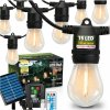 Solárna záhradná girlanda 15x LED ozdobné žiarovky 10, 4m 2700K teplá + diaľkové ovládanie SOLENA LUMILED