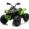 Beneo Elektrická štvorkolka Can-am Renegade zelená jednomiestna odpružená predná a zadná náprava LED Svetlá 12V batéria 2 x 35W Motory mäkké EVA kolesá MP3 prehrávač so vstupom USB/AUX Licenc
