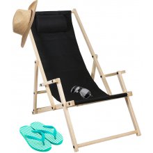 Jiubiaz Lounger Sun Chair Black With