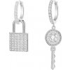 B-TOP Náušnice visiaci zámok A KĽÚČ