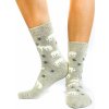 Veselé dámske ponožky ľadový medvedík sivé , VYBRAŤ VEĽKOSŤ BIELIZNE 39 - 42