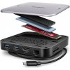 AXAGON HMC-UFO, USB 10Gbps hub, 2x USB-A, USB-C, HDMI 4k/60, RJ-45, M.2 slot, SD/mSD, audio, PD HMC-UFO