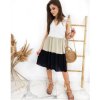 Dámske čierne šaty TRIOSET (ey1310) Black/Cream uni
