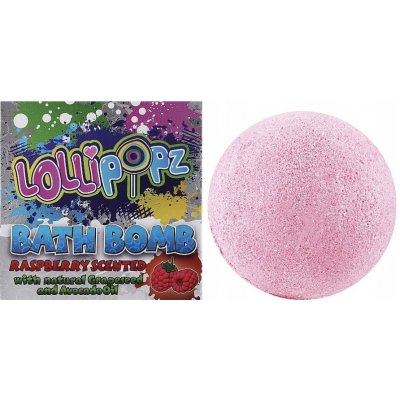 Lollipopz Bath Bath Bomb šumivá guľa do kúpeľa pre deti Raspberry 165 g