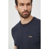 BOSS Green tričko pánske bavlnené s elastanom Tee 50506373 modrá S