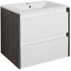 Základná skrinka Porto 60 s umývadlom rauna sil-white