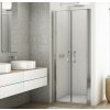 Ronal DIVERA 2-krídlové sprchové dvere 80x200cm nika/kút sklo Číre profil Chróm D22T20805007