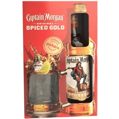 Captain Morgan Spiced Gold 35% 0,7 l (darčekové balenie 1 pohár)